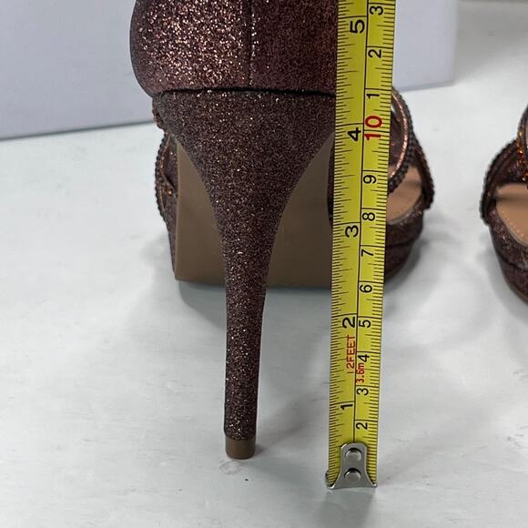Jessica Simpson JS-Jaeya Strappy Heel Bronze Shimmer Women's 7.5M Formal Prom - Picture 10 of 11